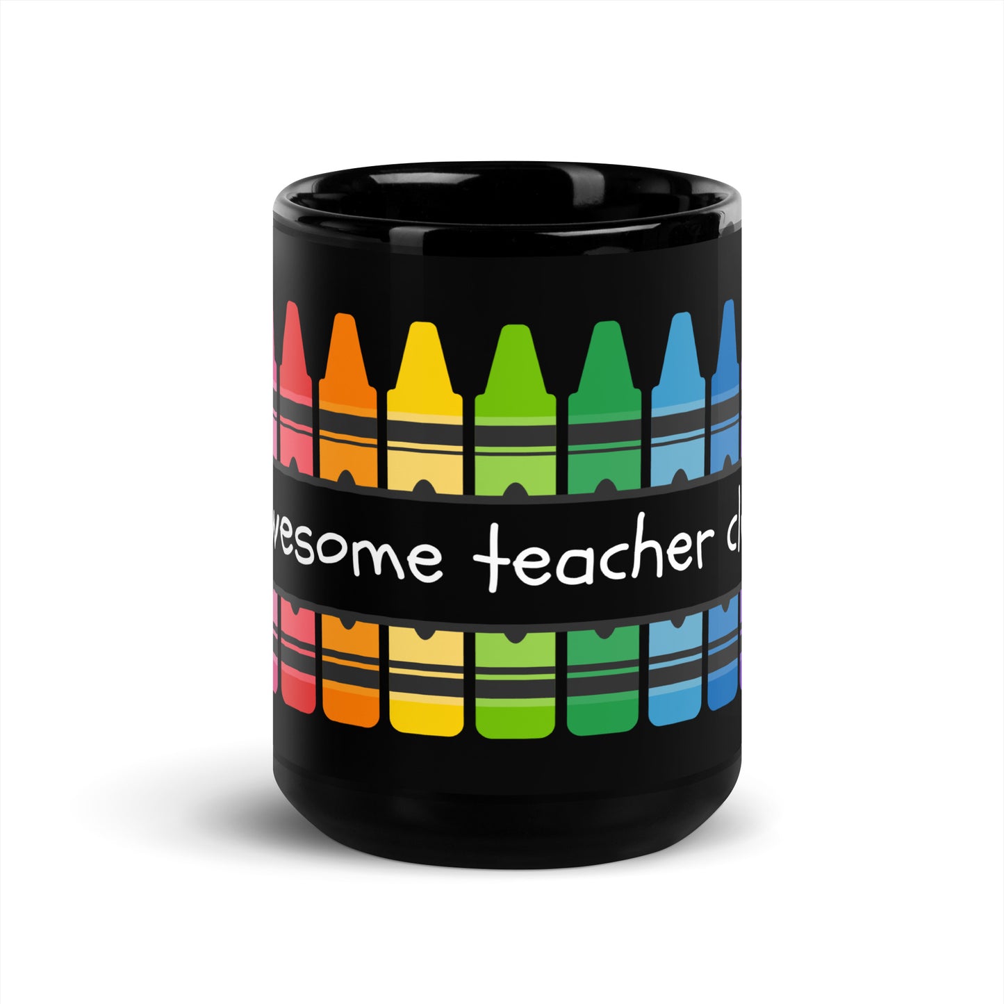 Awesome teacher club black glossy mug