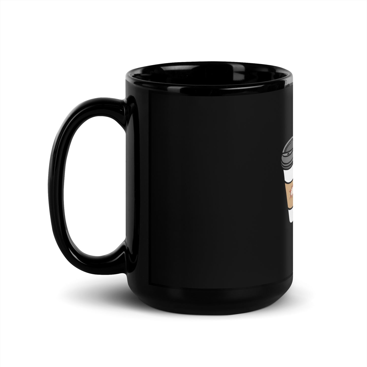 Coffee gives me teacher powers black glossy mug