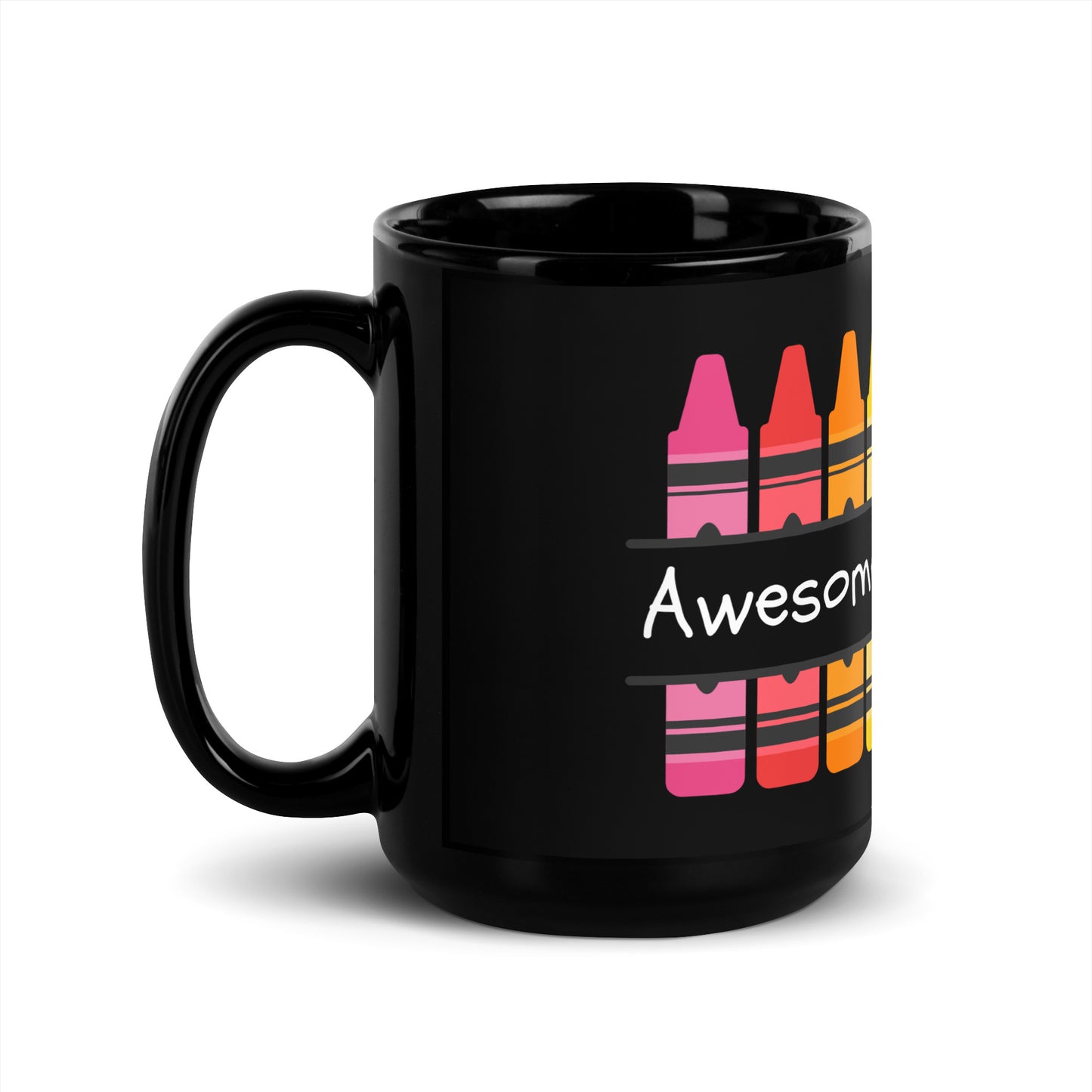 Awesome teacher club black glossy mug