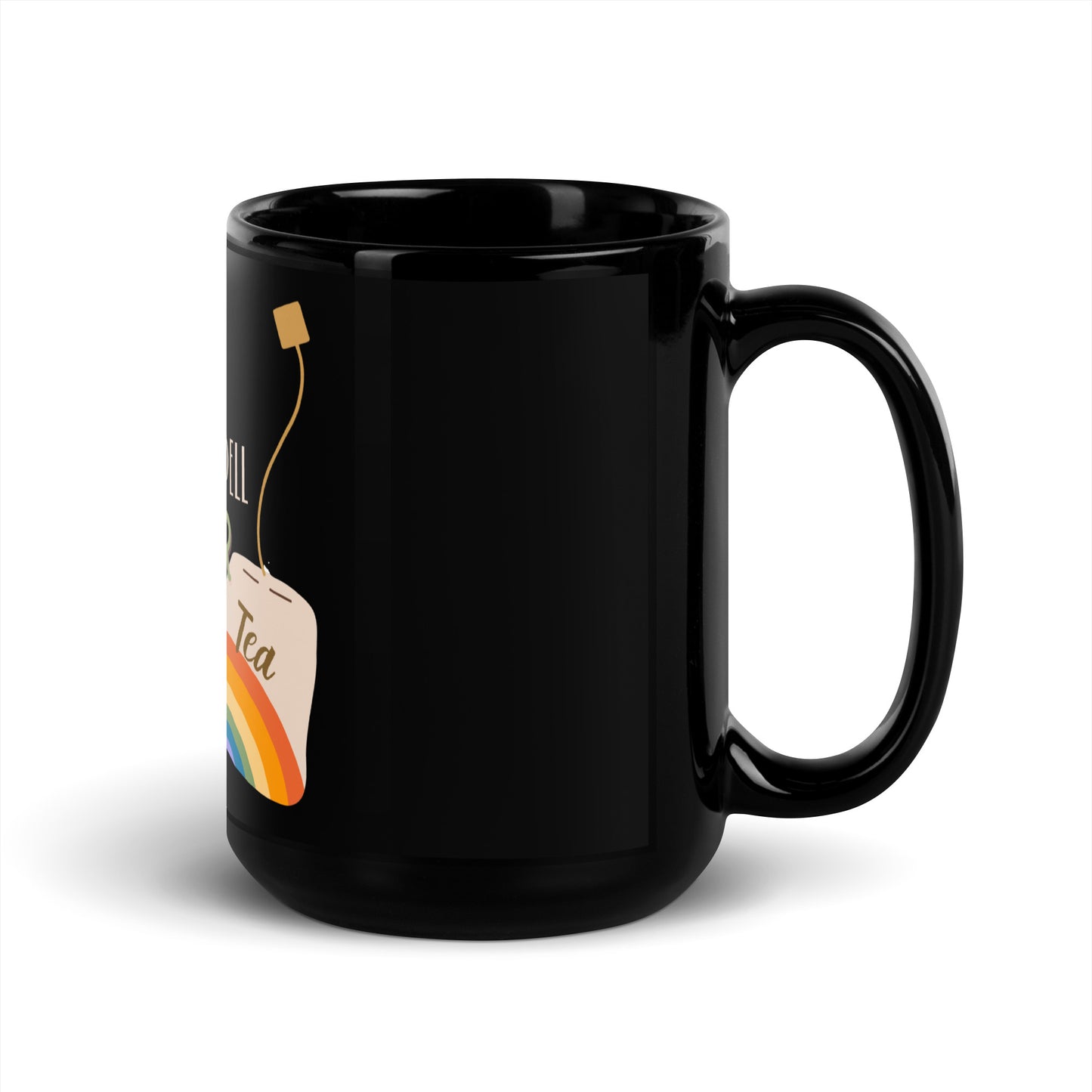 You can't spell teacher without tea black glossy mug