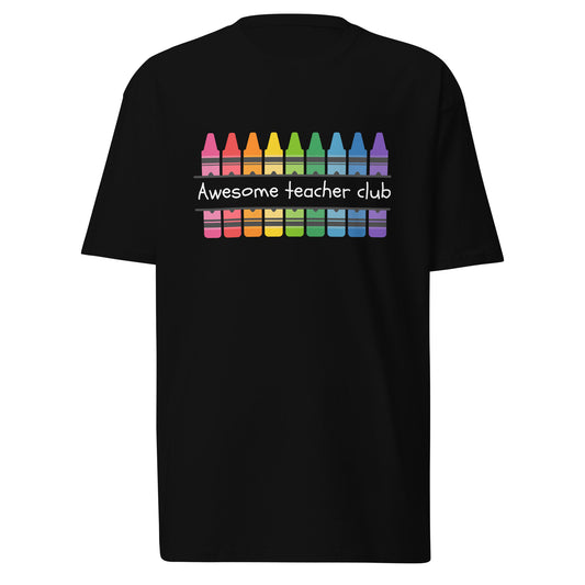 Awesome teacher club dark men’s premium heavyweight tee