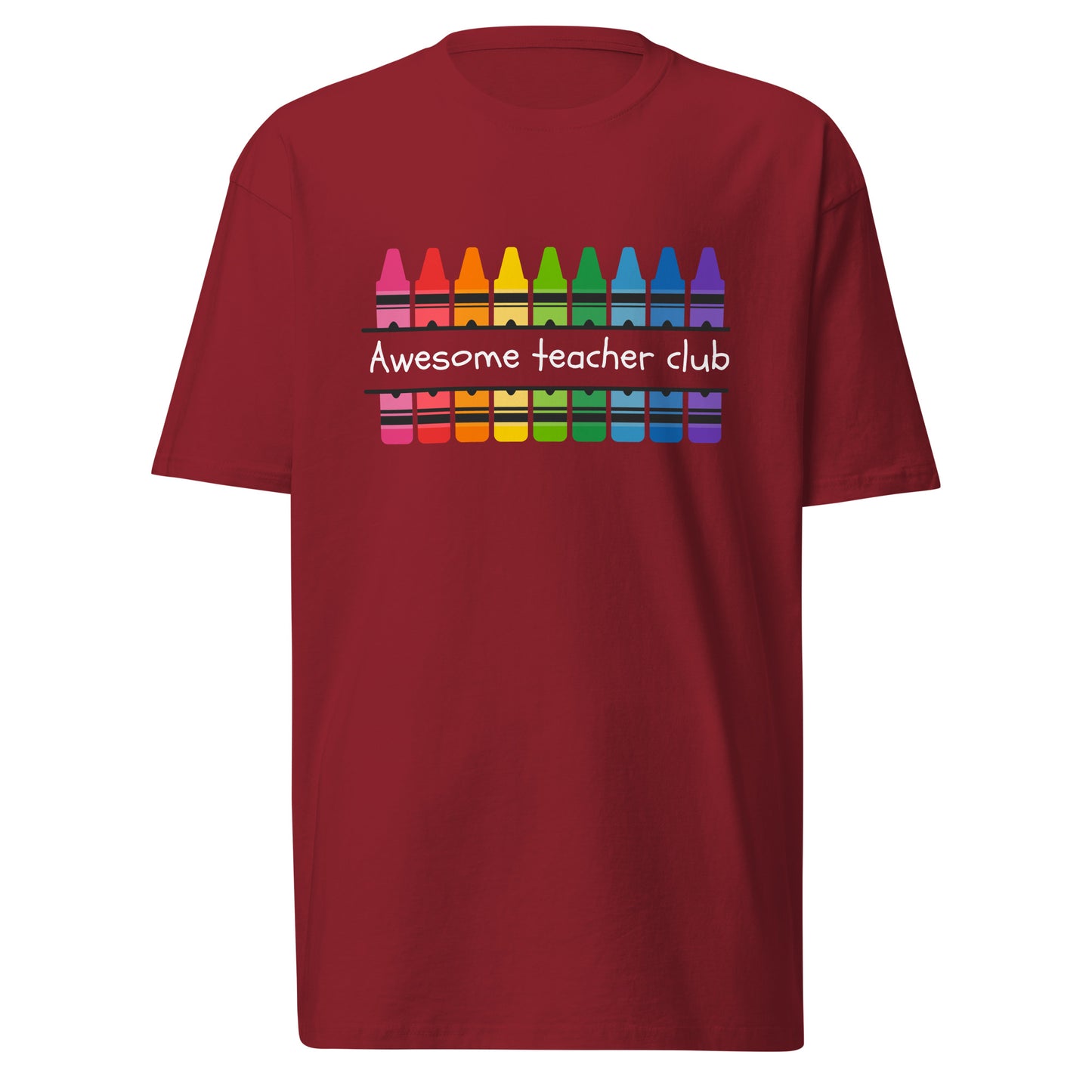 Awesome teacher club dark men’s premium heavyweight tee