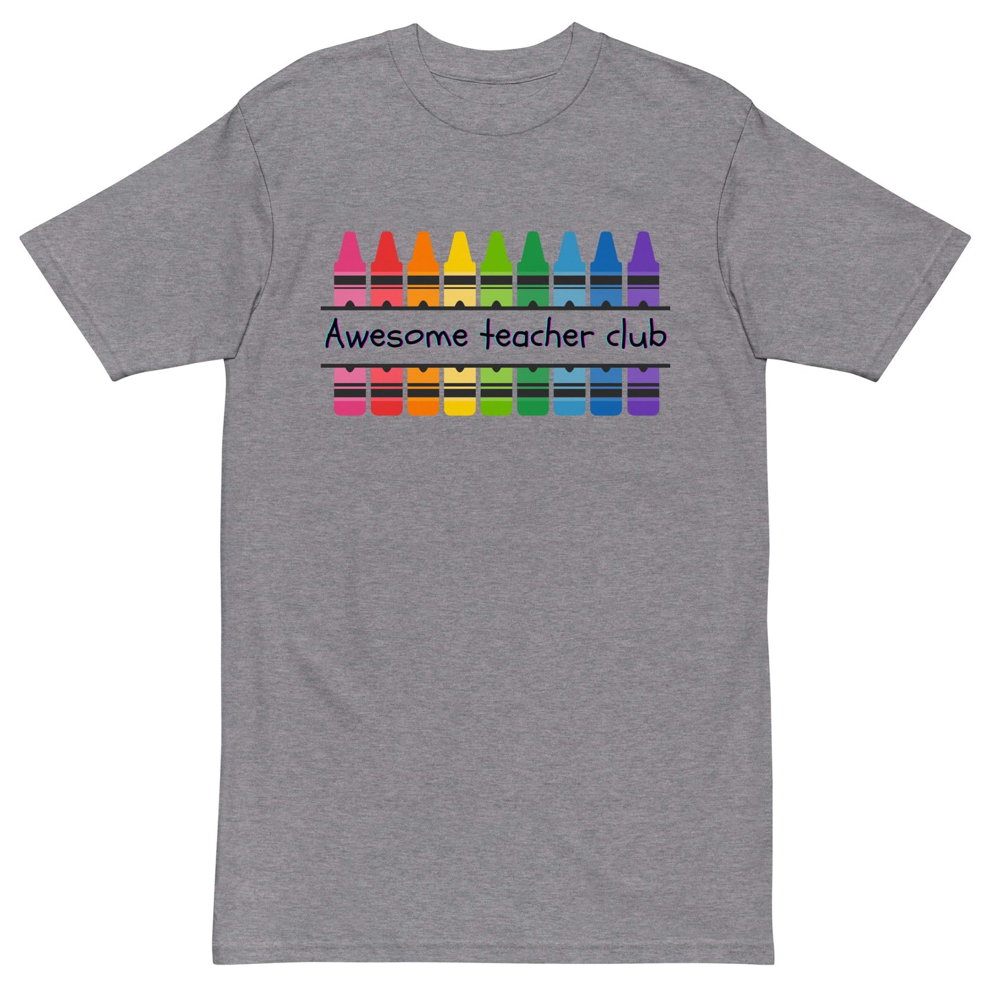 Awesome teacher club light men’s premium heavyweight tee