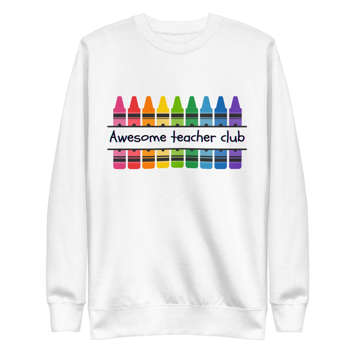 Awesome teacher club light unisex premium sweatshirt