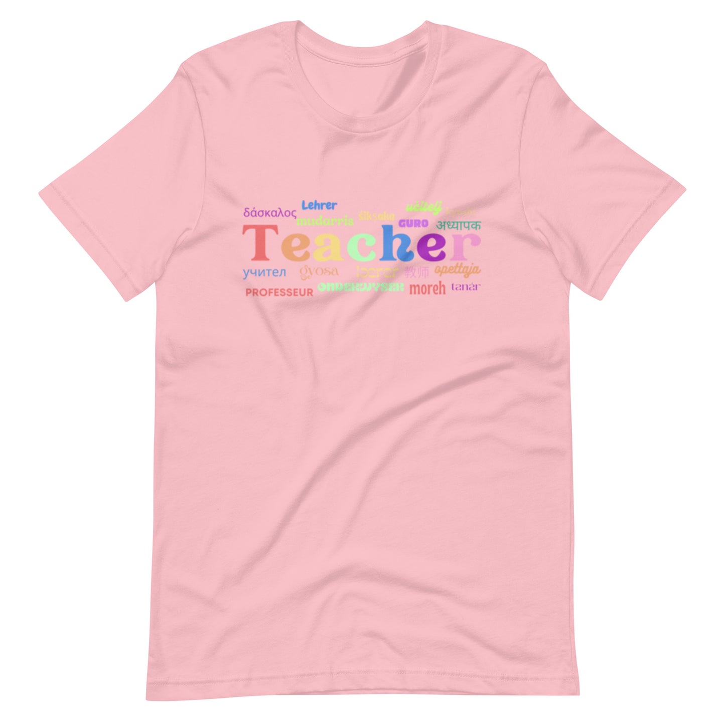 Teacher in many languages unisex t-shirt