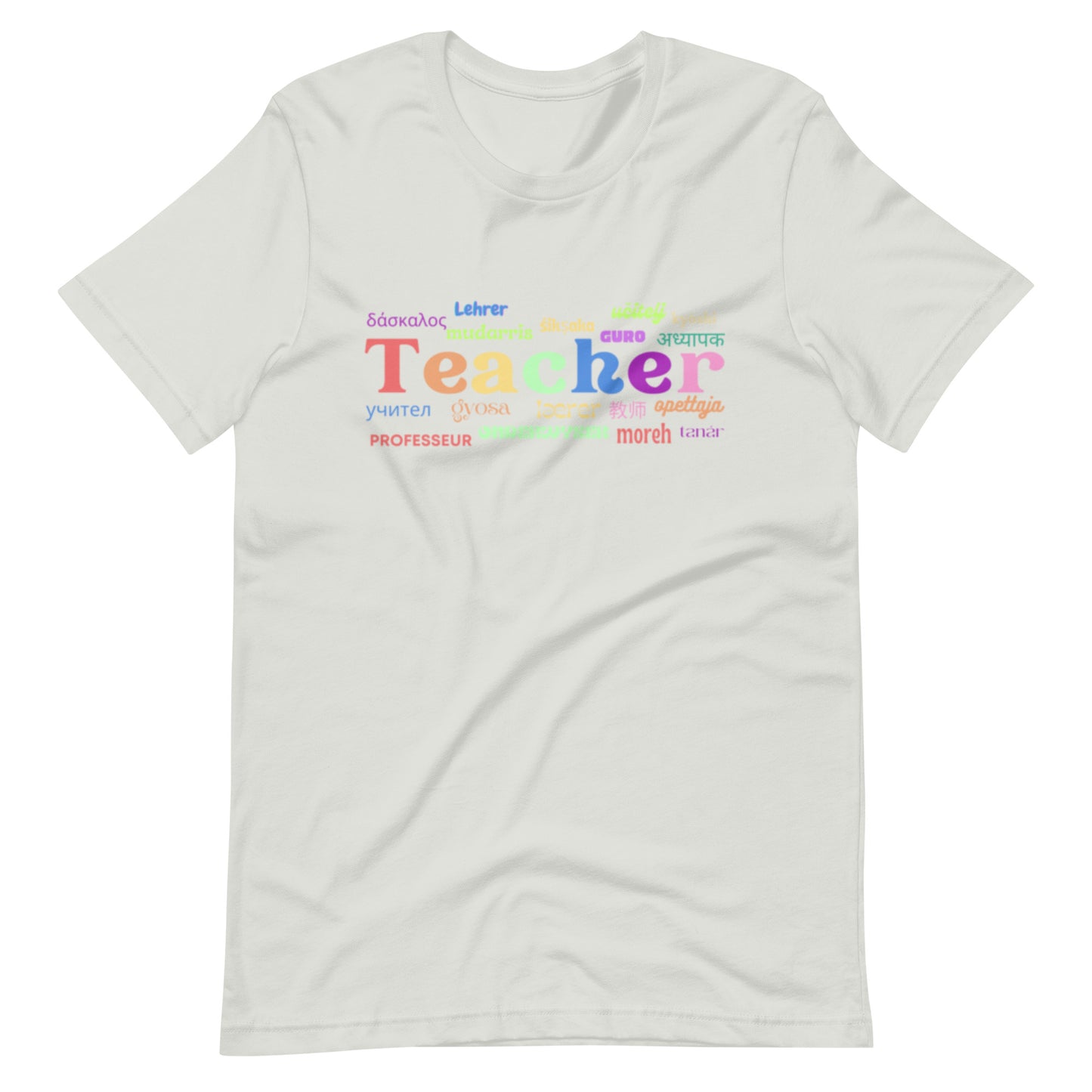 Teacher in many languages unisex t-shirt