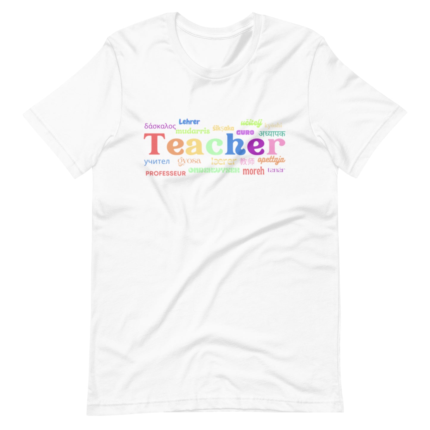 Teacher in many languages unisex t-shirt