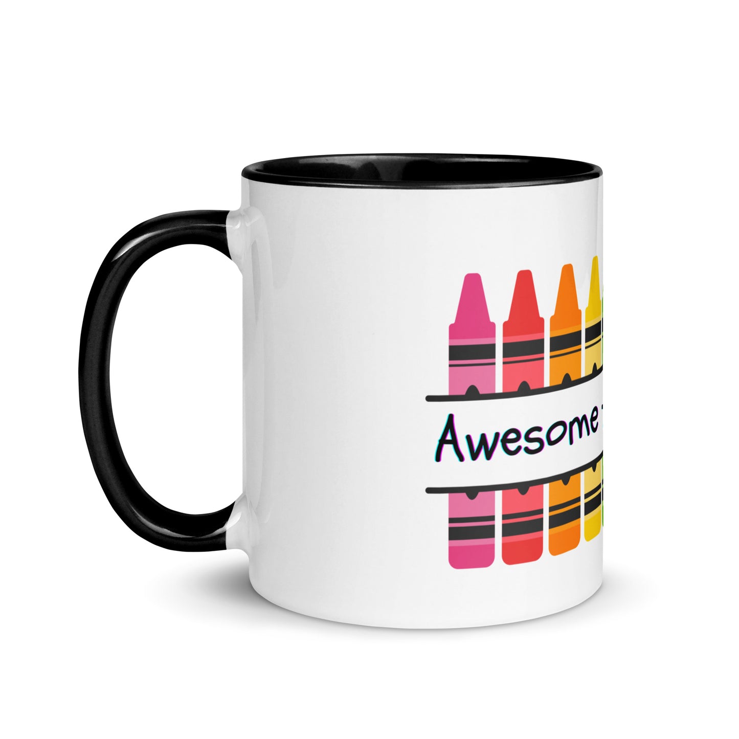 Awesome teacher club light mug with color inside