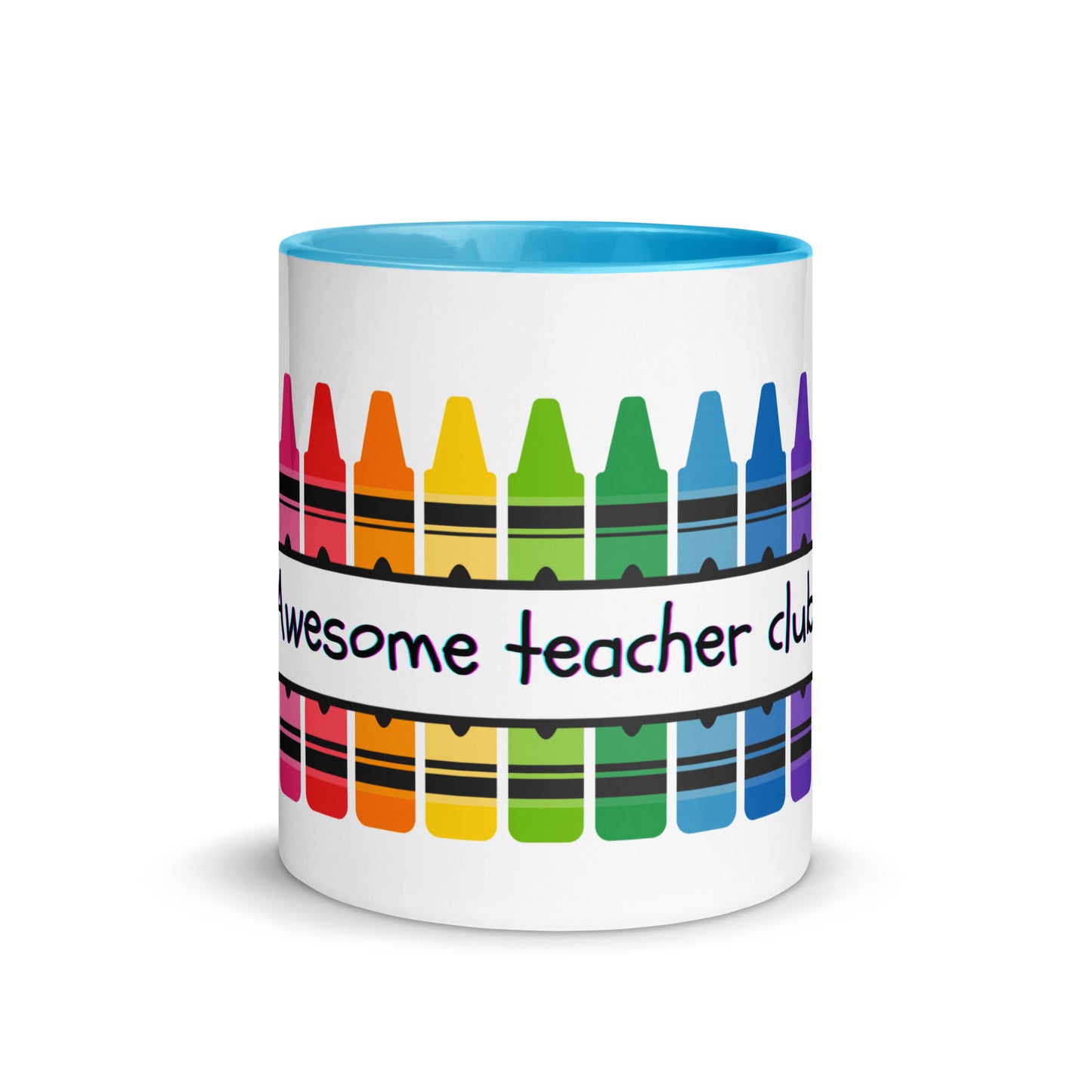 Awesome teacher club light mug with color inside