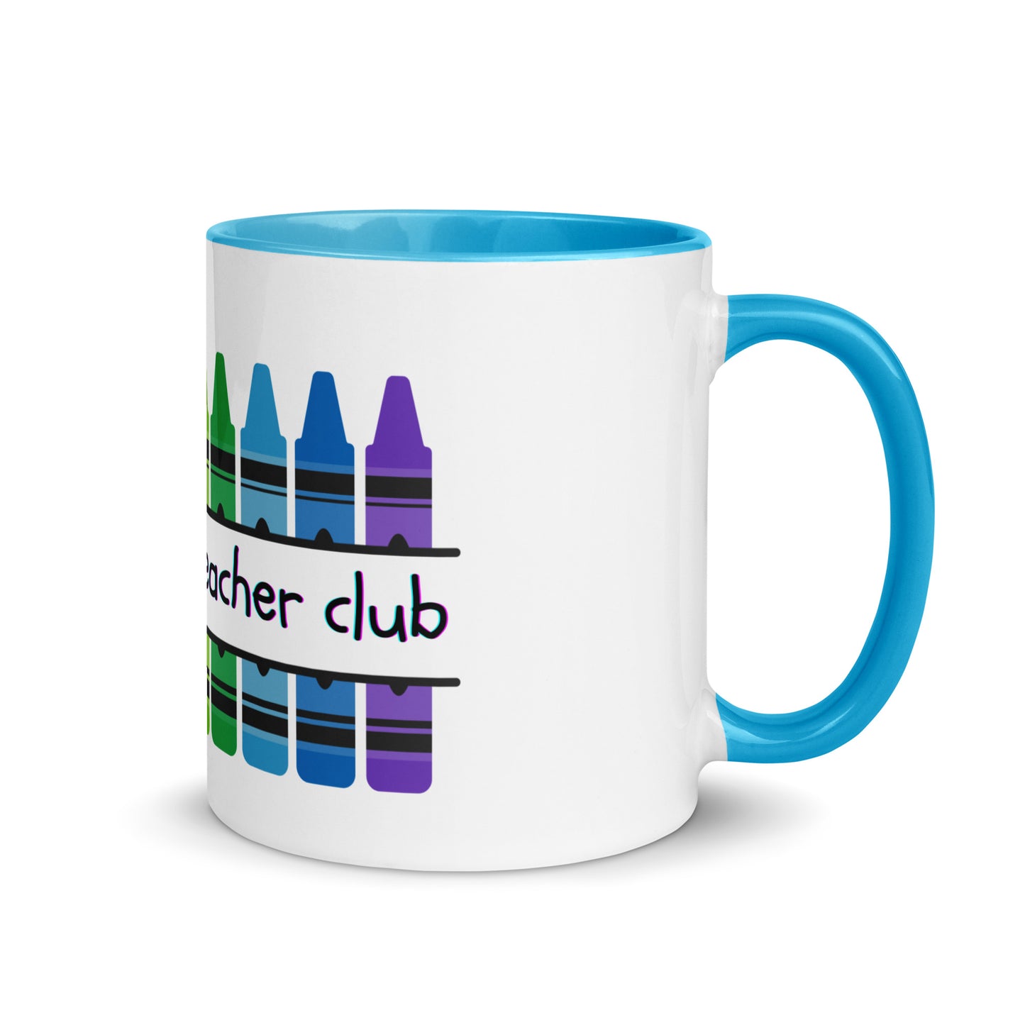 Awesome teacher club light mug with color inside