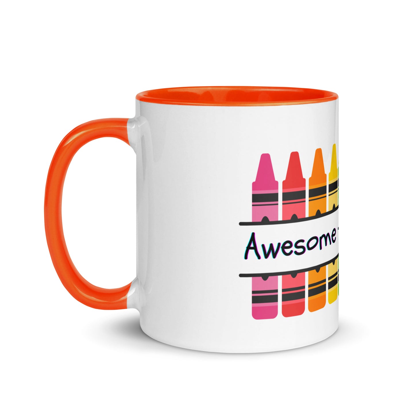 Awesome teacher club light mug with color inside