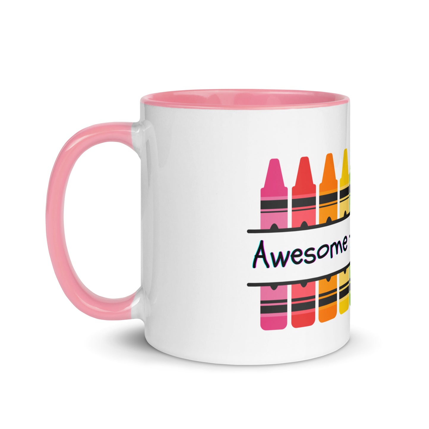 Awesome teacher club light mug with color inside