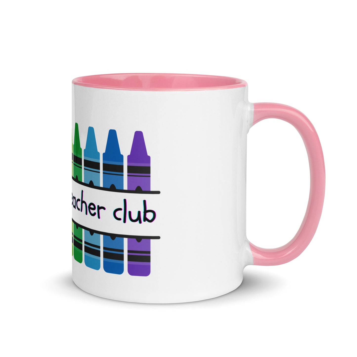 Awesome teacher club light mug with color inside