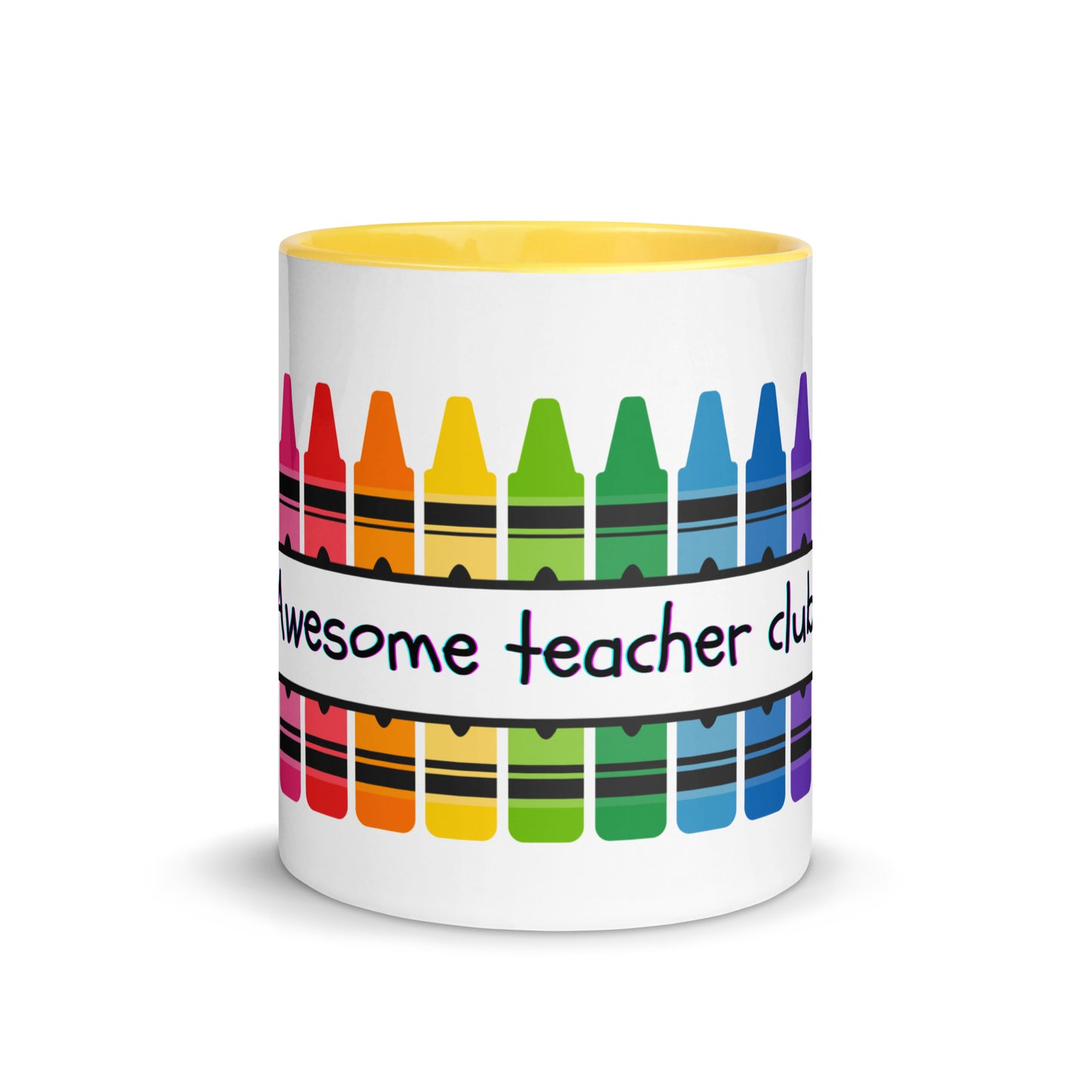 Awesome teacher club light mug with color inside