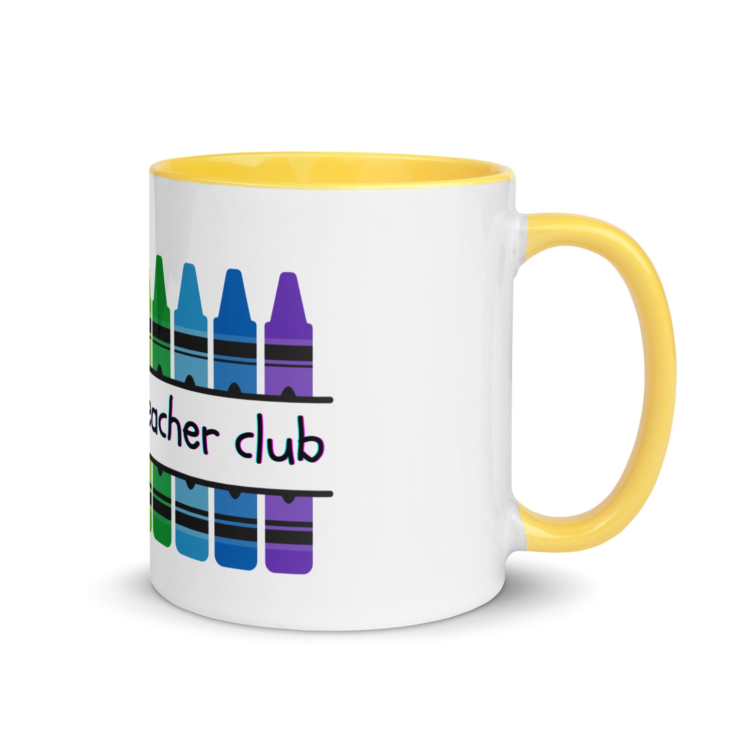 Awesome teacher club light mug with color inside