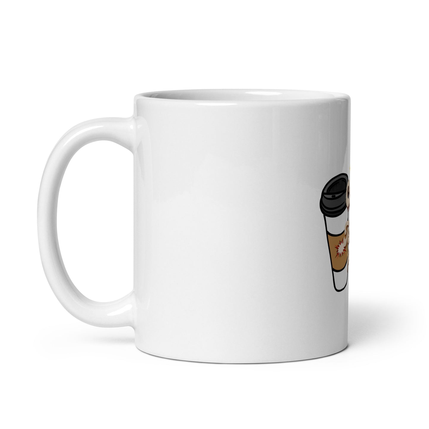 Coffee gives me teacher powers white glossy mug