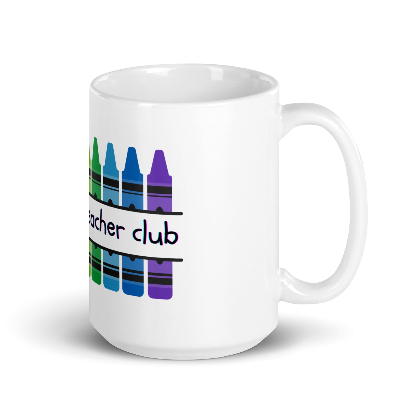 Awesome teacher club light white glossy mug